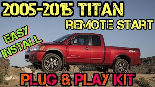 20052015 Nissan Titan Plug amp Play Remote Start Kit [upl. by Yrgoerg]