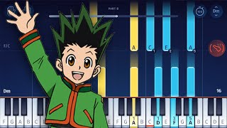 Hunter x Hunter OP  Departure  EASY Piano Tutorial [upl. by Kindig]