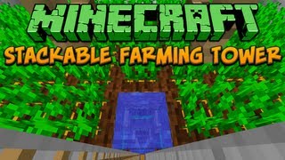 Minecraft Stackable Farming Tower Tutorial [upl. by Alida]