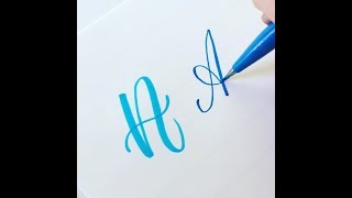 How to Write the Capital Alphabet 2 Styles in Calligraphy  Brush Lettering A to Z calligraphy [upl. by Ramsden454]