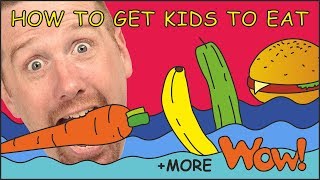 How To Get Kids To Eat Story from Steve and Maggie   MORE Stories for Children by Wow English TV [upl. by Iat679]