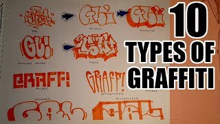 10 Types of Graffiti [upl. by Guidotti]