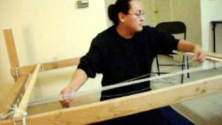 Navajo Weaving Warping Loom [upl. by Ernestine]