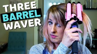 Three Barrel Waver Tutorial  How to Use a Three Barrel Curling Iron  Easy Hair Style [upl. by Ghiselin]