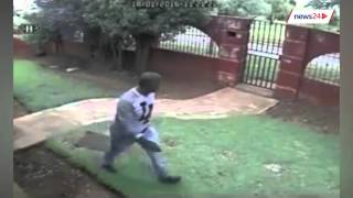 WATCH Four armed men attack Roodepoort home steal car [upl. by Alimac]