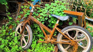 Very Old Rusted Bicycle Full Restoration [upl. by Etienne]