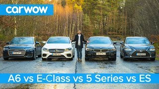 Audi A6 vs BMW 5 Series vs Mercedes EClass vs Lexus ES  which is best [upl. by Naquin]