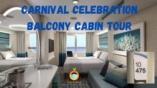 CARNIVAL CELEBRATION FULL ROOM TOUR  CABIN 10475 [upl. by Bundy100]