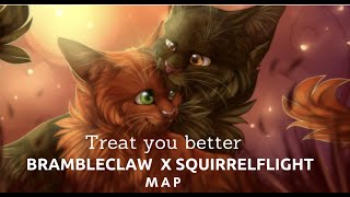 WarriorCats Brambleclaw Squirrelflight and Ashfur Animash Treat you Better Shawn Mendes [upl. by Miculek]