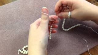 How to Knot Pearls with The Bead Place [upl. by Yrehc]