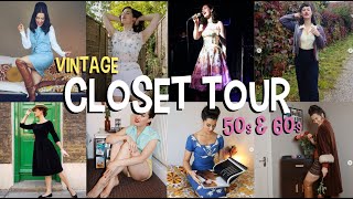 Vintage Wardrobe Tour 50s60s Edition⎢VINTAGE TIPS amp TRICKS [upl. by Mylo215]