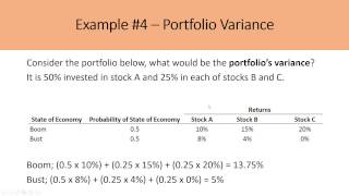 Calculating Expected Portfolio Returns and Portfolio Variances [upl. by Macfadyn]