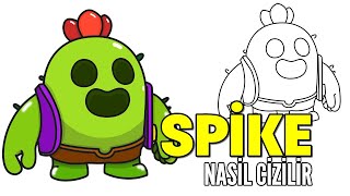 SPİKE NASIL ÇİZİLİR  BRAWL STARS  KOLAY ÇİZİMLER  ADIM ADIM ÇİZİM [upl. by Giacamo]