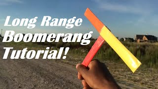 How to make a Long Range Paper Boomerang HD [upl. by Tebasile]