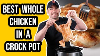 Whole Chicken in a Crock Pot  Slow Cooker Chicken Recipe [upl. by Erica]