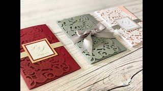 How To Make Wedding Invitations  3 different ideas [upl. by Hesler]