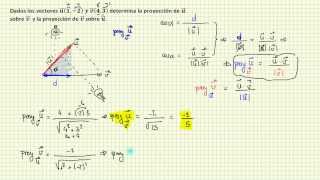 Proyección ortogonal de un vector sobre otro [upl. by Aziul]