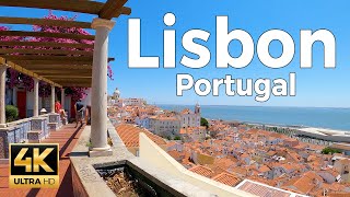 Lisbon Portugal Walking Tour 4k Ultra HD 60fps – With Captions [upl. by Adnahcir652]