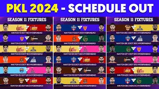 Pro Kabaddi 2024 Schedule Announced  PKL Season 11 Schedule amp Updates [upl. by Alodie]