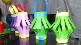 COMO HACER FAROLES DE PAPEL how to make paper lanterns [upl. by Cleary]