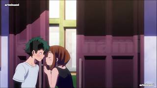 Midoriya x Uraraka KISS Scene My Hero academia 4x1 English Dub [upl. by Aerda]