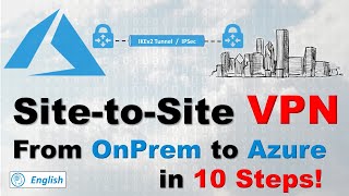 How to setup Site to Site S2S VPN from local OnPrem to Azure Cloud in 10 steps [upl. by Ddart]