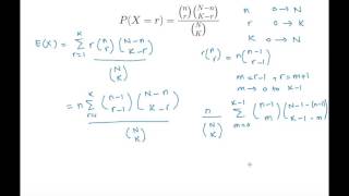 Hypergeometric Distribution  Expected Value [upl. by Papst]