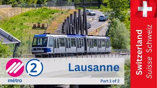 Lausanne Switzerland Metro Line M2 Part 1 [upl. by Adnuhsed]