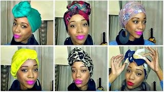 How to Tie a TurbanHeadwrap  10 Different Styles  GIVEAWAYCLOSED [upl. by Werna]