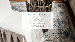 No Pattern DIY Slipcover Tutorial [upl. by Mighell]