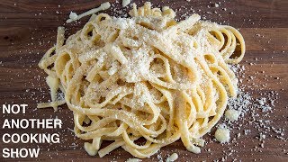 the ORIGINAL 3 ingredient FETTUCCINE ALFREDO recipe WITHOUT CREAM [upl. by Abibah449]