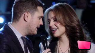 Thalia Performs Feliz Navidad With Michael Buble [upl. by Eitirahc]