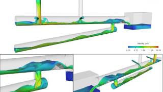 Combined Sewer Overflow Simulation  FLOW3D HYDRO [upl. by Aciram]