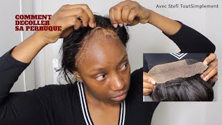 COMMENT DECOLLER SA PERRUQUE PROPREMENTBOLD HOLD Remove A Lace Front AdhesiveStefiToutSimplement [upl. by Hannej]