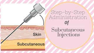 StepbyStep Subcutaneous injection and rights of administration [upl. by Yecaj]