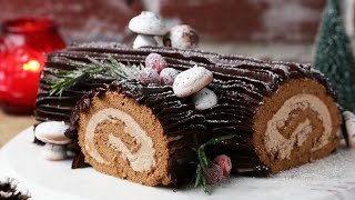 Bûche de Noël A French Christmas Dessert • Tasty [upl. by Lynnell907]