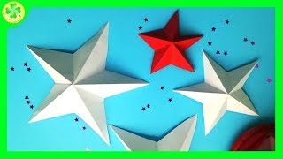 Jak zrobić  Łatwa Gwiazdka 3D  How to make an Easy 3D Star [upl. by Riti725]