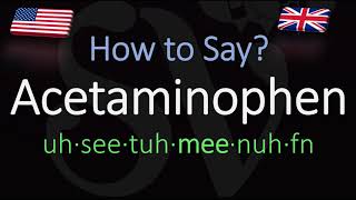 How to Pronounce Acetaminophen CORRECTLY Meaning amp Pronunciation [upl. by Nilac840]