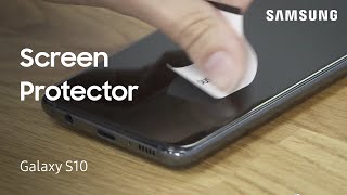 Changing the screen protector on your Galaxy S10  Samsung US [upl. by Wilmott]