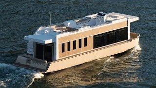 49 Crossover Houseboat an Evolution in Yachting [upl. by Ahsikyt]