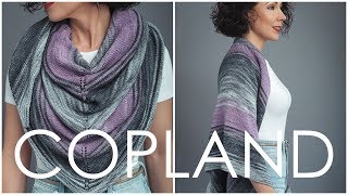 How to Knit a Beginner Shawl Pattern  Copland [upl. by Noreht]