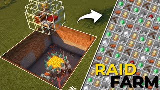 Minecraft SUPER EASY RAID FARM TUTORIAL 120 [upl. by Navaj]