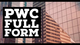 What does PwC Stand For [upl. by April]