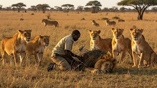 He Freed a Lion from Barbed Wire What the Lions Do Next Will Leave You Speechless [upl. by Carlyn232]