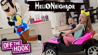 Pranking Hello Neighbor in Real Life Off the Hook Toy Scavenger Hunt [upl. by Yevre]