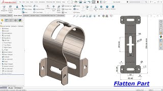 Solidworks Sheet metal tutorial Steel Bracket [upl. by Krischer852]