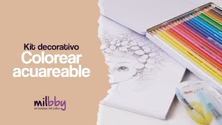 Cómo Dibujar con Lápices Acuarelables🎨  Kit Creativo Milbby [upl. by Nave]