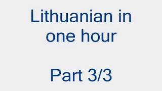 Lithuanian in 1 hour Part 33 Anglų lietuvių kalbos pamokos kursas [upl. by Leirza]