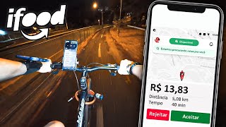 5 HORAS FAZENDO ENTREGAS IFOOD DE BIKE [upl. by Prosperus]