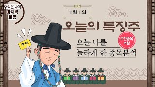 오늘의 특징주 11월 11일 [upl. by Kamat]